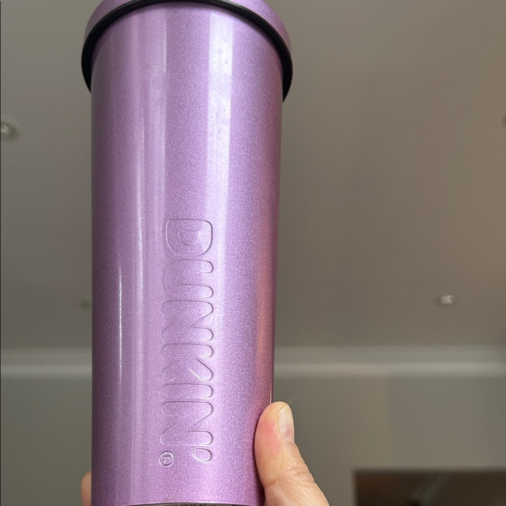 Dunkin' stainless steel insulated tumbler | pink lavander | 24oz | with straw